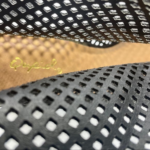 Qupid Block Heel Sandals Black Size 7 - Picture 6 of 7